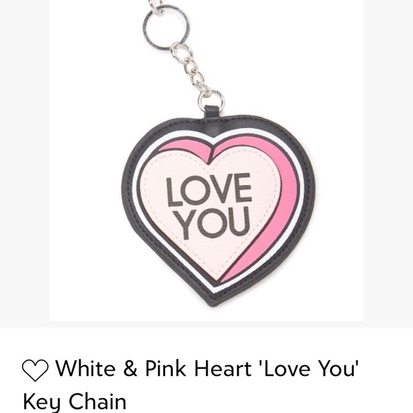 💝NWT Heart “Love You” Keychain/Purse Charm - Picture 1 of 7